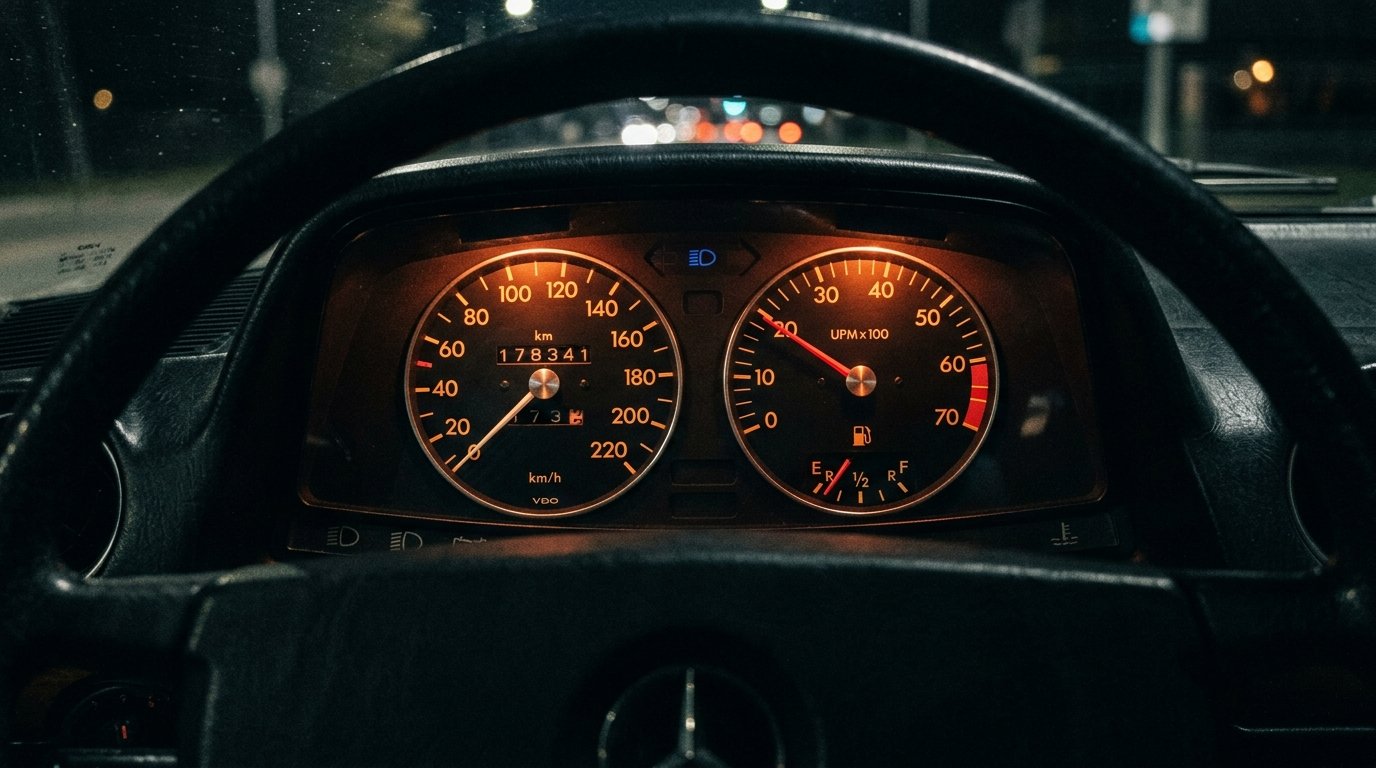 Avant conversion compteur avec ancien rétroéclairage rouge